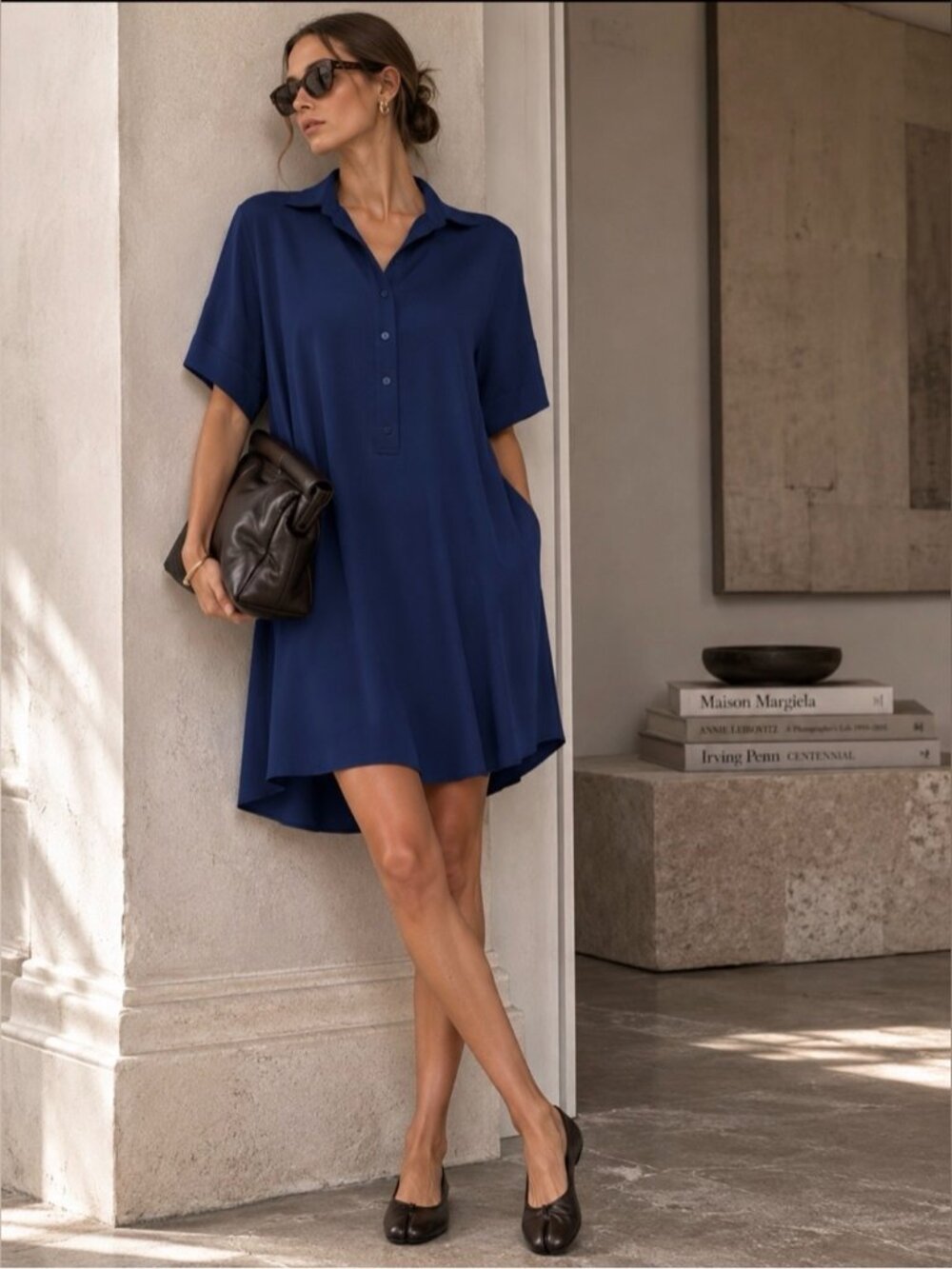 MM6 Maison Martin margiella polo golf shirt dress oversized
